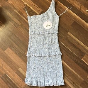 Blue flora summer dress with tags